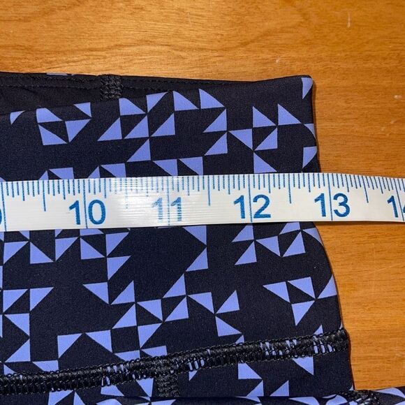 Sweaty Betty Womens Geo Print Zero Gravity 7/8 Hi-Rise Leggings Blue Black Small - Picture 10 of 10